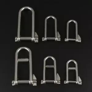 초강력 스테인리스 스틸 롱 스위블 핀 안전 잠금 섀클 조인트 링크 키체인 서핑 스키 보트 해양 DIY