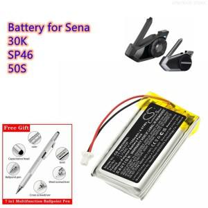 Sena 30K SP46 50S용 무선 헤드셋 배터리 3.7V/1100mAh YT102540P