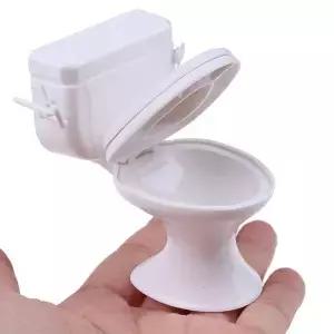 1PC 인형 집 미니어처 빈티지 욕실 모델링 흰색 화장실 가구 액세서리 장식 장난감 선물