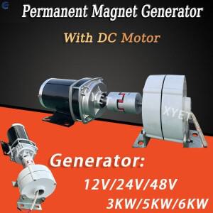 저속 회전 5000W  에너지 발전기 6KW 영구 자석 12V 24V 48V AC 출력 다이나모 휴대용 전원 DIY용