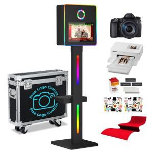 15.6인치 터치스크린 DSLR 포토 부스 머신 셀피 카메라 포토부스 웨딩 파티 이벤트용 휴대용