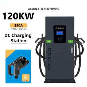 바닥 설치형 DC 전기차 충전기 80KW 120KW 태양광 급속 CCS2 GBT OCPP1.6J WIFI 상업용