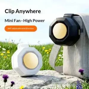 클립형 USB 미니 선풍기 3단 속도 조절 블레이드리스 디자인 360도 회전 가능한 초저소음 30dB 여름철