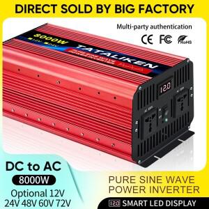 전력 220V 72V 50HZ 순수 사인파 4500W 변환기 자동차 태양 광 변압기 인버터 LED