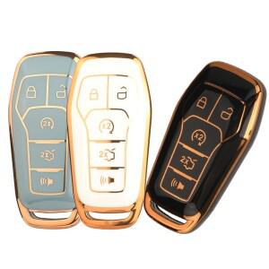 Jingyuqin 원격  TPU 자동차 키 쉘 케이스 Ford Edge Explorer Fusion 2015 커버 부품