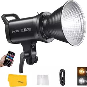Godox SL100Bi 100W 바이컬러 LED 비디오 라이트 보웬 마운트 32100Lux@1M 11개의 FX 효과가 있는 연속