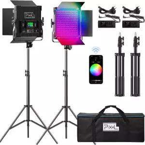 픽셀 RGB 사진 조명 키트 P45 비디오 라이트 50W 프로페셔널 LED 스튜디오 카메라 녹화 무대 촬영을 위한