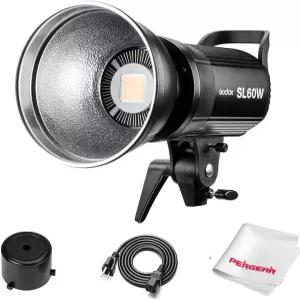 고독스 SL-60W 60W CRI95 Qa 90 5600±300K 보웬스 마운트 LED 연속 비디오 조명 밝기 조정 433MHz 그룹화