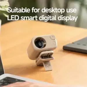 USB 충전식 무선 허리 팬 16000RPM 강풍 무단계 조절 웨어러블 미니 야외 하이킹 우산 클립 포함