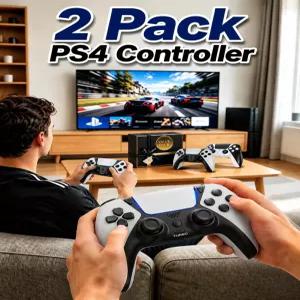 PS4 컨트롤러용 Enstixsm 2팩 슬림 프로용 무선 듀얼 원격 충격 제어 ALPS 제로 드트 스틱 게임 컨트롤 PC