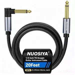NUOSIYA 22AWG 18pF/ft 기타 케이블 초저용량 99.99 OFC 그래핀 하이브리드 실드 포함 일렉트릭 베이스