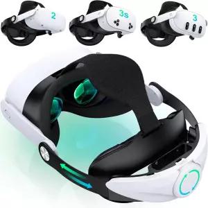 메타 퀘스트 2용 헤드 스트랩 조절 다이얼이 있는 VR 헤드셋 부드러운 패딩 향상된 편안함