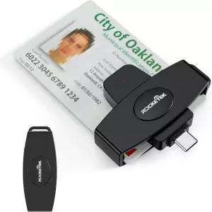 C형 CAC 리더 DOD 군용 USB C 공통 액세스 카드 Windows Mac OS와 호환되는 미니 휴대용 스마트폴드 타입