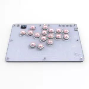 아케이드 스틱 16Key 올 버튼 게이머핑거 터보 기능 및 커스텀 RGB PC/PS3/PS4/스위치/스팀 게임 키보드