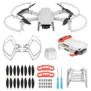 CRAZNICK MINI 4K / 2 SE 프로펠러: 프로펠러 가드 착륙장치 다리 연장 홀더 짐벌 커버 포함 DJI 시리즈 드론 액세서리 세트 총 24개