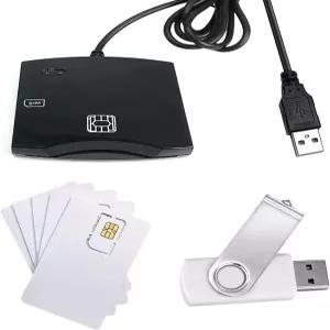 스마트 USB Win OS Linux용 CAC 카드 리더 - EMV 칩 라이터 프로그래머 5pc 블랭크 프로그래밍 가능 LTE