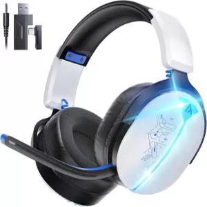PS5/PS4/PC/스위치/Xbox용 뷰니아 초경량 유니버설 3-in-1 무선 헤드셋 2.4G+BT5.3+유선 25ms 지연 방지