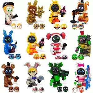 게임 파이브 나이트 앳 프레디스 에서 영감을 받은 마스크 포함 미니 피규어 컬렉션 12개 세트 FNAF 액션