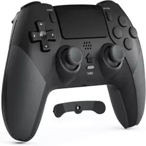 PS4용 CHEREEKI 무선 컨트롤러 2개의 매크로 버튼 3.5mm 오디오 및 터보 기능 6축 모션 컨트롤 듀얼 진동