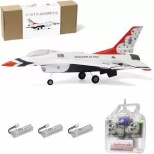 rcxperts 최소 RC F-16 마이크로 EDF 제트 비행기 30mm 덕트형 팬 2S 자이로 안정화 기능이 있는 4CH 델타