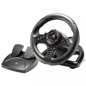 서브소닉 - 슈퍼드라이브 SV450 레이싱 휠 스위치 PS4 PC Xbox 시리즈 페달과 패들이 있는 스티어링 진동