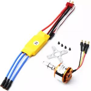 RC 비행기 헬리콥터 전자 속도 컨트롤러용 T 플러그 3.5mm 바나나 커넥터가 장착된 GoolRC 2212 1000KV