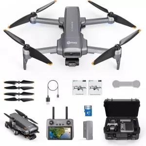 콘티소 F33 프로페셔널 드론 - 4K/30FPS 카메라 GPS 및 광학 흐름 2축 짐벌 + EIS 5.5인치 터치스크린