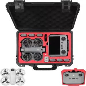 Drogear 방수 하드 캐리어 케이스 - DJI Neo 1 플라이 모어 콤보 배터리 7개 장착 드론 RC 리모컨 충전