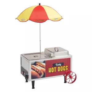 벤치마크 60072 미니 카트 핫도그 찜기 120V 1200W 10A 스테인리스 스틸