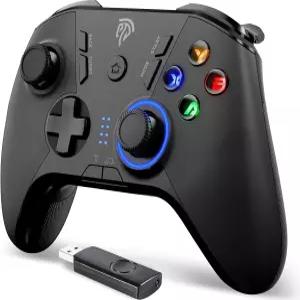 Windows PC Steam Deck PS3 및 Android TV 박스용 EasySMX 2.4G 무선 게이밍 컨트롤러 듀얼 진동 4개의 백