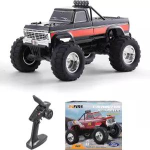 FCX FMS 1/10 포드 F-100 S RC 몬스터 트럭 배터리 미포함 RS 취미 등급 크롤러 2WD 오프로드 블랙