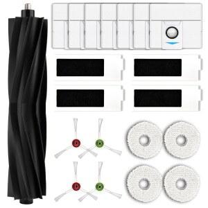 (20개입) ECOVACS호환 DEEBOT T20 OMNI / T20E MAX PRO 로봇 청소기용 옴니 교체 부품 롤러 브러시 1개 사이드 4개 먼지봉투 7개 HEPA 필터 대걸레 패드 액세서리 키트