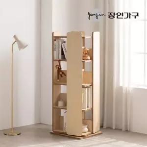 장인가구 로빈 E0 거실 회전 책장 4단 수납 책꽂이
