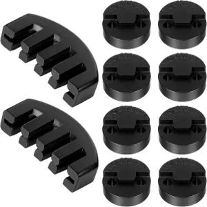 바이올린 4/4 고무 연습을 위한 10Pcs 비올라 뮤트 오케스트라 블랙 풀사이즈 라운드 스타일 클로