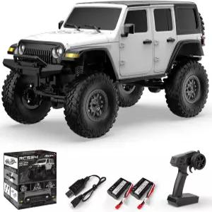 RACENT 1/24 RC 크롤러 4WD 오프로드 모든 지형 몬스터 트럭 암벽 등반 배터리 4개 포함 경량 방수 취미