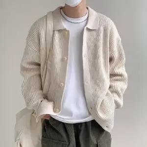 남성 니트 골지 카라 데일리 가디건 DMG-CA-Q4501700