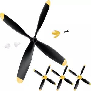 Hollowfly 3 머스탱 400mm P51 RC 평면 4채널 리모컨 비행기 761-5 761-5V2 프로펠러 세이버 어댑터(노란색