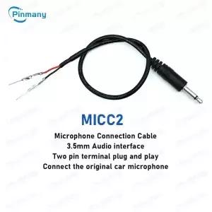 자동차 라디오 마이크 케이블 어댑터 MICC2 안드로이드 헤드 유닛 MIC 와이어 하네스 플러그 소켓 커넥터