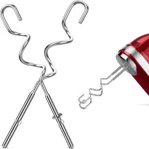Kitchenaid 핸드 믹서용 새로운 후크 KHM512 헬드 KSM KSMO KSMH 시리즈에 적합한 스테인리스 스틸 반죽