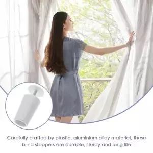 8PCS 플라스틱 롤러 셔터 스토퍼 원통형 흰색 블라인드 나사 장착 보호 창 액세서리