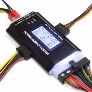 LCD 화면을 갖춘 Kingwin 디지털 전원 공급 테스터 - 사용하기 쉬운 진단 도구인 ATX ITX IDE HDD SATA 및
