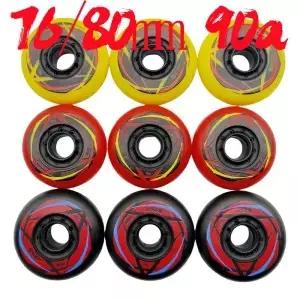 무료 배송 인라인 스케이트 휠 롤러 제동 76mm 두께 90A 8 휠/로트
