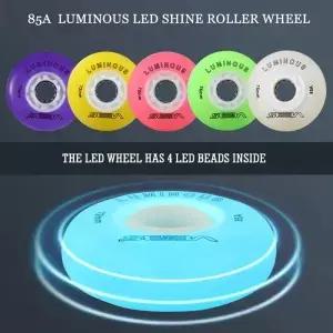 4개 세트 85A 62mm 발광 LED 롤러 휠 자석 코어 포함 및 인라인 스케이트