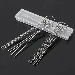 노즐 클리너 용접 브레이징 절단 토치 팁 10종 세트 0.4mm-1.2mm 기타 너트 니들 파일 제트