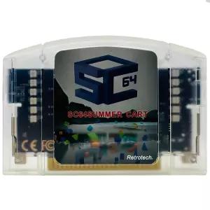 N64 비디오 게임 콘솔용 리트로텍 서머 카트 64 멀티 카트리지 - 투명 클리어