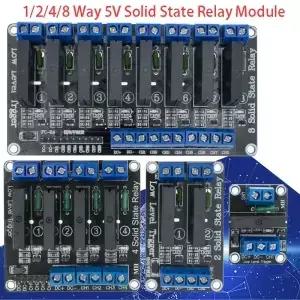 솔리드 스테이트 릴레이 모듈 SSR G3MB-202P 아두이노용 저항 퓨즈 포함 로우 레벨 5V 1 2 4 8 채널 240V