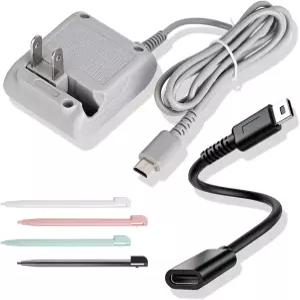DS 라이트 충전기 세트 AC 어댑터 및 USB-C to 충전 케이블 닌텐도 월 파워 휴대용 여행 번들과 호환되는 4