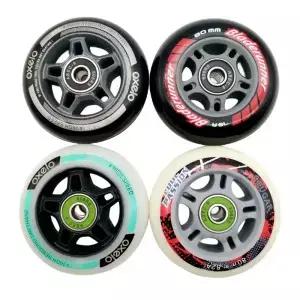 무료 배송 롤러 스케이트 휠 7276//80mm 82A 베어링 포함 8개 휠/로트