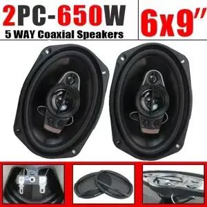1쌍 6x9인치 2X650W 1300W 동축 스피커 5웨이 풀레인지 자동차 고음질 트럭 도어 오디오 스테레오 서브우퍼