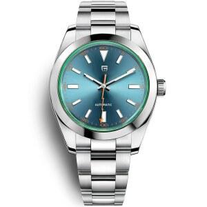 LACZ DENTON 파가니 디자인 PD1733 남성용 자동 시계 40MM 기계식 손목시계 그린 사파이어 글라스 AR 코팅 NH35A 방수